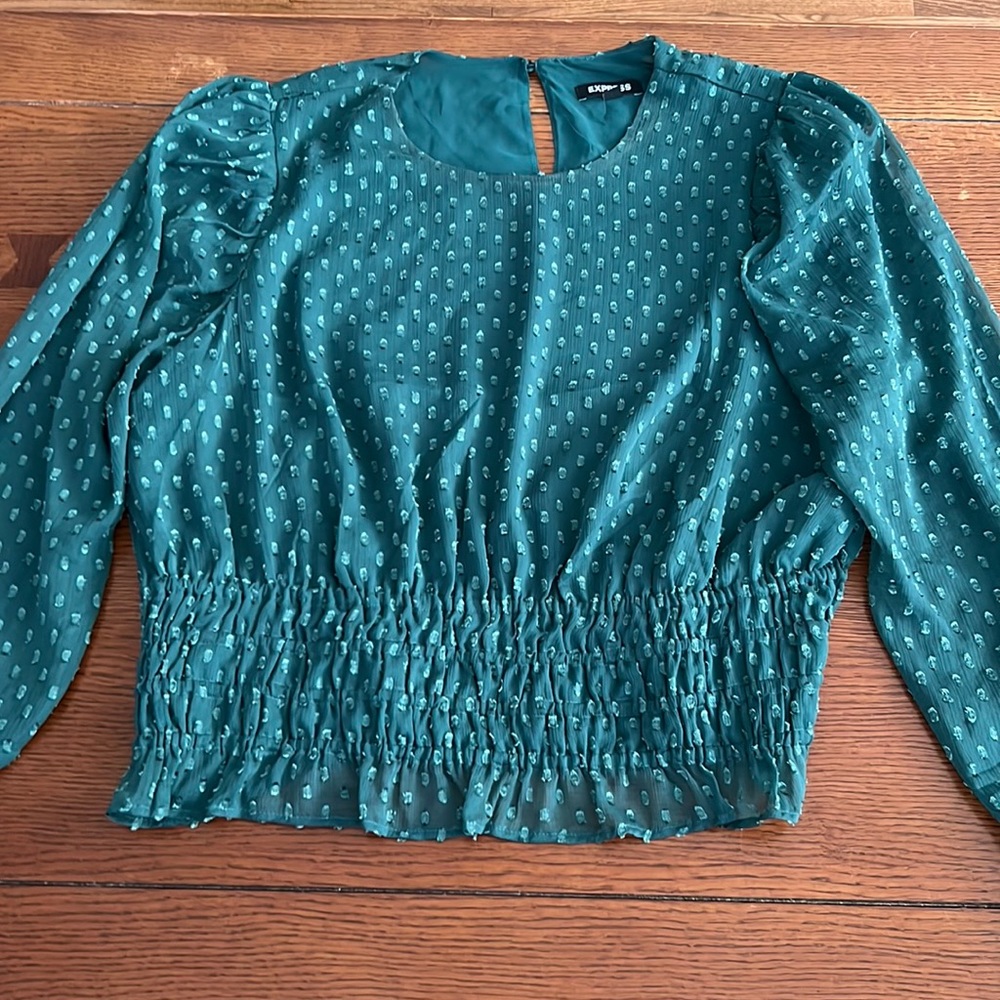 Express xl blouse emerald green